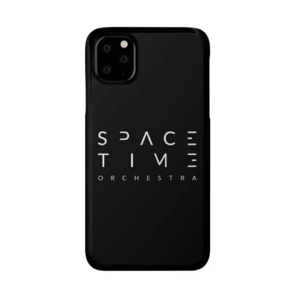 Black Spacetime Orchestra Phone case with white logo